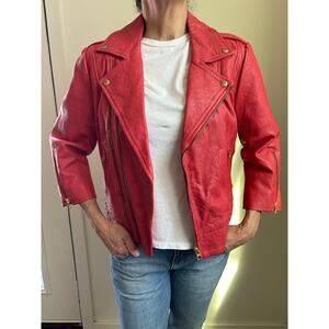 Guess Red Leather Jacket